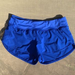 Blue lululemon speed up shorts
